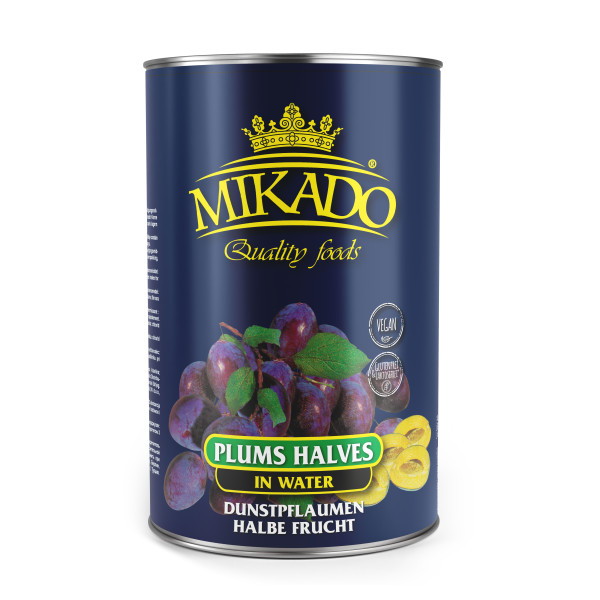 Plums, 1/2 Frucht, in Water