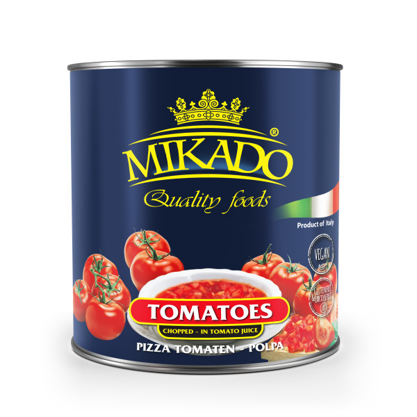 Tomaten, Pizza-Tomaten, gehackt