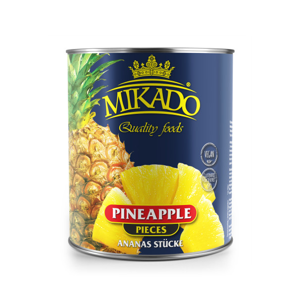 Ananas-Stücke, leicht gezuckert