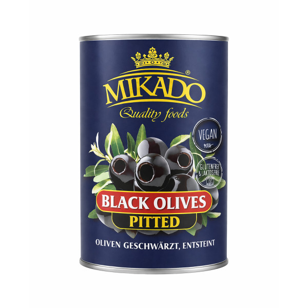 Oliven, schwarz, ohne Stein