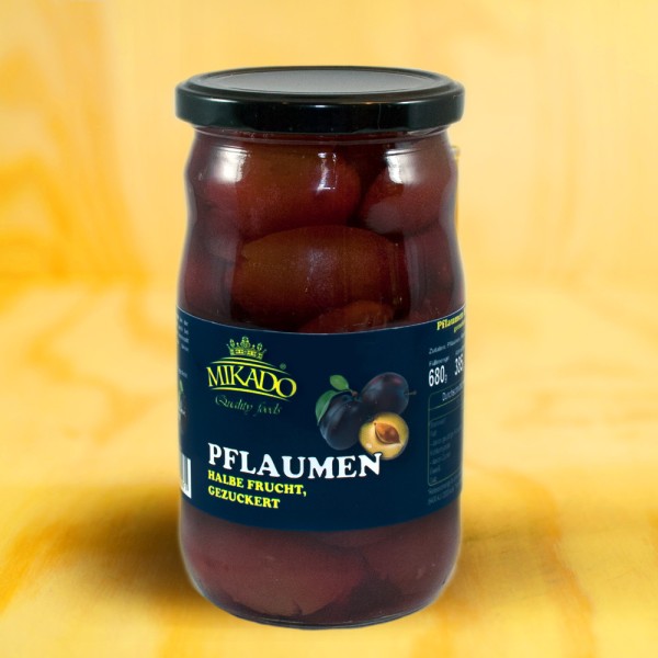 Plums, 1/2 Frucht, in syrup