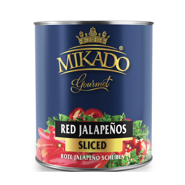Jalapenos, red Slices, hot