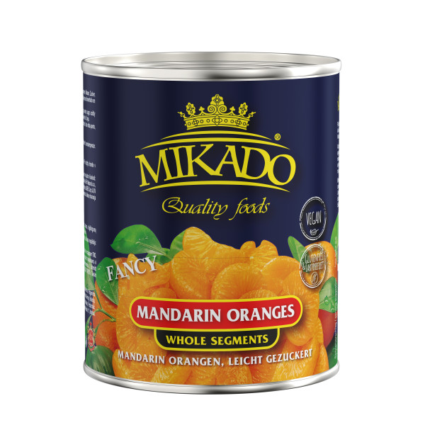 Mandarin-Orangen, leicht gezuckert max 10-15 % Bruch
