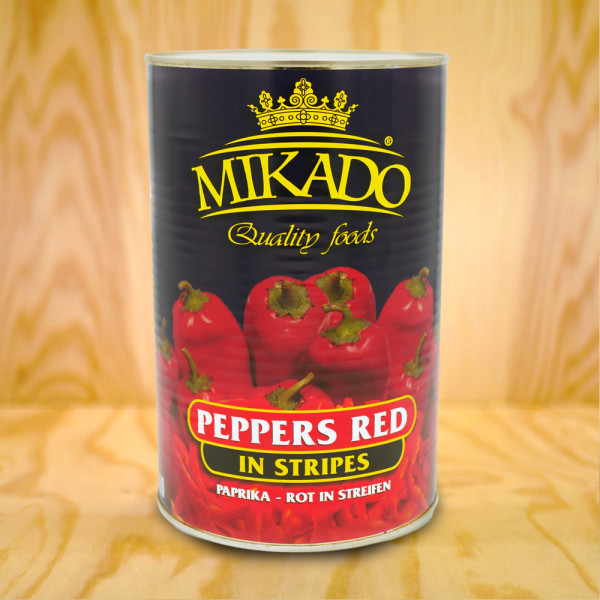 Paprika-Streifen, rot, süß-sauer