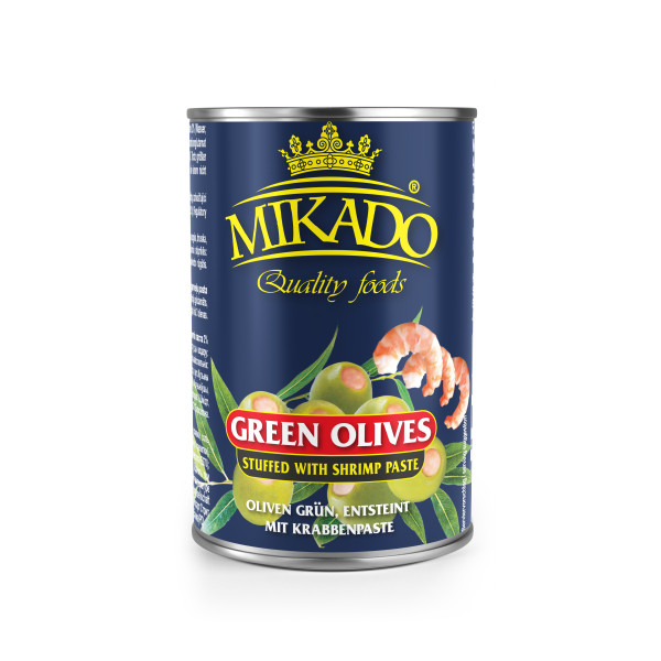 Oliven grün, mit Shrimps